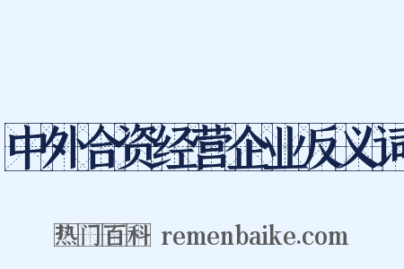 中外合资经营企业反义词是什么意思的图片